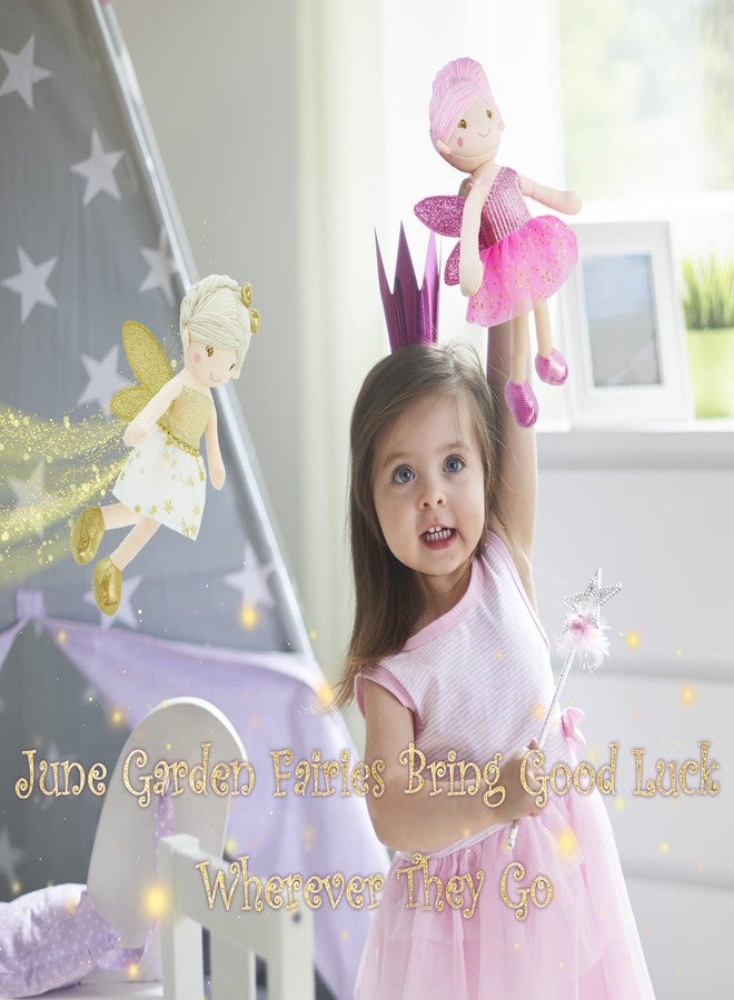 June Garden دمية جويس، جنية الحديقة المسحورة من جون جاردن، مقاس 12 بوصة - دمية محشوة ناعمة، هدية مثالية للفتيات - زي ذهبي وأجنحة - Image 4